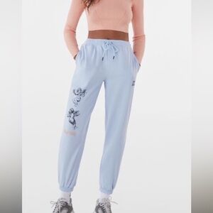 Bershka Light Blue (Cherub) Angel Graphic Sweatpants/Joggers